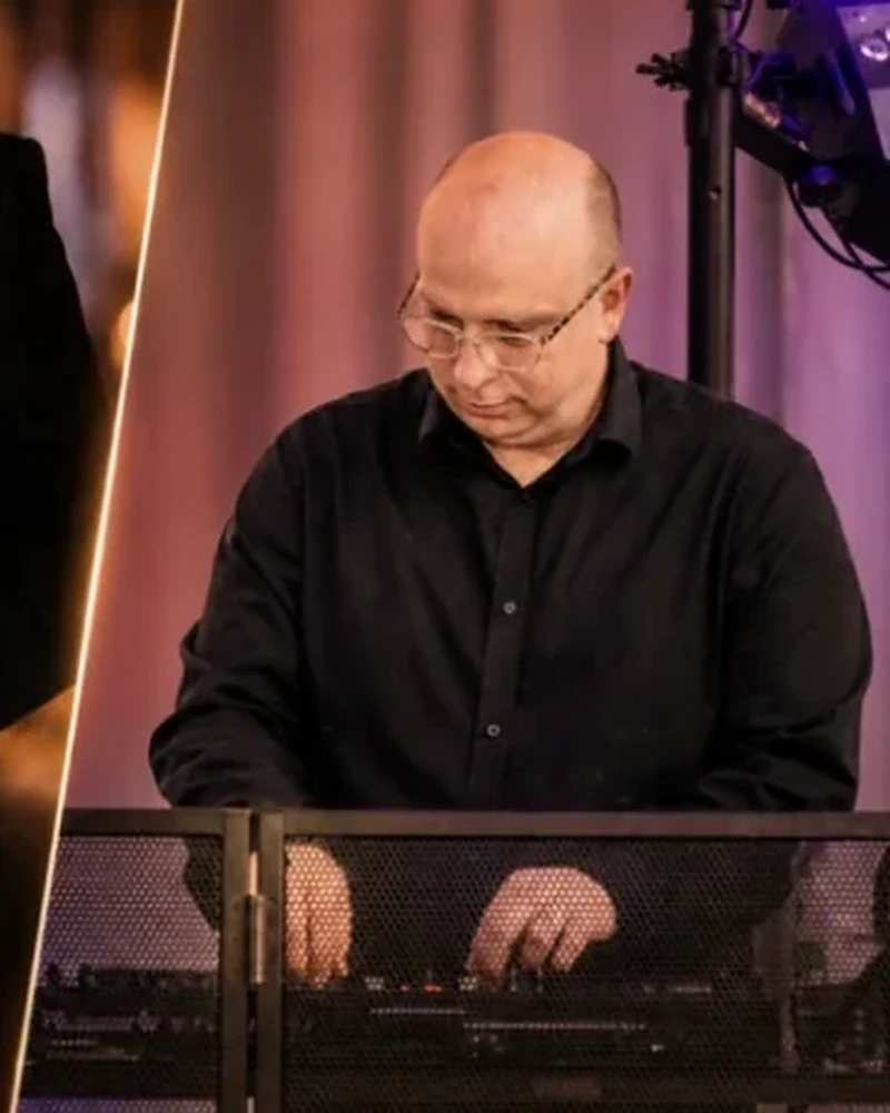 Ben Field performing a wedding DJ set